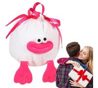 Bolsa de terciopelo con cordón, bolsa de terciopelo con cordón, bolsa de regalo de terciopelo con dibujos animados de Sausage Mouth, bolsa de dulces con cordón para regalos de fiesta, bolsa de