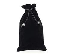 Bolsa de terciopelo de 5.5 x 9 pulgadas, paño negro con cordón, bolsa con cordón