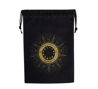 Bolsa de terciopelo para tarjetas de tarot - Bolsa de almacenamiento para tarjetas de tarot con cordón deslizante, organizador portátil para dados, cristales, relojes, suministros de adivinación y