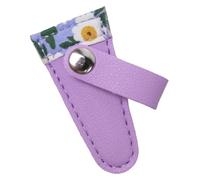 Bolsa de tijera - Organizador de fundas de tijera de piel sintética de 12 x 3 cm, estuche de almacenamiento interactivo para bordado, bolsa protectora con estampado floral para bordado, costura
