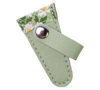 Bolsa de tijera - Organizador de fundas de tijera de piel sintética de 12 x 3 cm, estuche de almacenamiento interactivo para bordado, bolsa protectora con estampado floral para bordado, costura