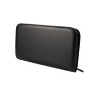 Bolsa de tijeras de PU versátil para peluqueros peluqueros mascotas almacenamiento seguro 3 o 4 tijeras en entornos de trabajo ofrecen peluquería suministros bolsa de vivienda, Negro