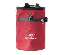 Bolsa de tiza con cinturón ajustable y bolsillos para guardar artículos esenciales durante actividades deportivas (rojo)
