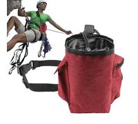 Bolsa de tiza de escalada - Bolsa de tiza de magnesio | Cubo de tiza ajustable | Organizador de almacenamiento de tizas con bolsillo con cremallera y paquete organizador de cinturón de cintura