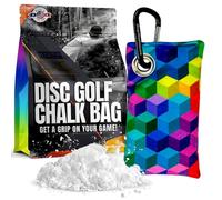 Bolsa de tiza de golf de disco | Se fija a la bolsa con un mosquetón, mejor que las bolsas de colofonia y aserrín, mejora tu agarre para mayor consistencia, accesorios de golf de disco para hombres, potenciador de agarre de disco (cubos arcoíris)
