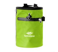 Bolsa de tiza multifuncional con material de nailon impermeable para búlder y gimnasia (verde)