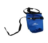 Bolsa de tiza para escalada y levantamiento de pesas con material impermeable, gran apertura, dos bolsillos de almacenamiento y cinturón ajustable de clip rápido (azul)