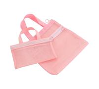 Bolsa de tocador, bolsa de cosméticos portátil de red, bolsa con cremalleras y asa 2 piezas para viaje, gimnasio, vacaciones, playa, avión, escuela, Rosa, riferimento alla descrizione, Consulte