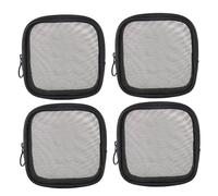 Bolsa de tocador de Malla 4pcs 4.5x1 Pulgadas Portable Ligero Transpirable Peuche de Malla de pequeña Bolsa de Maquillaje para Bolso Pelipadora pequeña con Cremallera