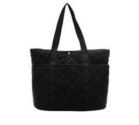 Bolsa De Tote Para Las Mujeres De Gran Puffer Acolchado,Ligero Chaqueta De Abajo Para El Trabajo, Viajes, Gimnasio, Escuela, Negro , Talla única