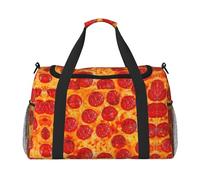 Bolsa de transporte 3D para pizza y pepperoni Weekender, para mujeres y hombres, perfecta para viajeros frecuentes, Black, Talla única