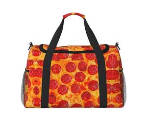 Bolsa de transporte 3D para pizza y pepperoni Weekender, para mujeres y hombres, perfecta para viajeros frecuentes, Black, Talla única