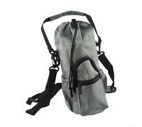 Bolsa de transporte aislada para botellas de agua de 20 onzas y 40 onzas, tela Oxford, bolsillo lateral (gris)