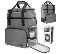 Bolsa de transporte compatible con Baby Brezza Formula Pro Advanced, organizador de viaje para Formula Maker con correa para el hombro y compartimentos de almacenamiento para botellas y accesorios