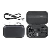 Bolsa de transporte compatible con DJI Osmo Pocket 4P Vlog Combo | Funda de transporte portátil grande, funda de transporte protectora a prueba de polvo a prueba de golpes con correa, Black, Bolsa de