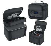 Bolsa de transporte compatible con ECOFLOW River 2, bolsa de almacenamiento de energía con cremallera lateral, cubiertas suaves para generador exterior, 24 x 21 x 14 cm (negro, para río 2)