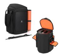 Bolsa de transporte compatible con el altavoz portátil compacto JBL | Bolsa de viaje con acceso con cremallera, correa para el hombro y múltiples bolsillos para auriculares, cable