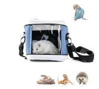 Bolsa de transporte de animales pequeños, transportador de viaje de dragón barbudo, portador de serpiente de lagartos, mochila transportadora de pájaros, mochila transparente con ventana de burbujas