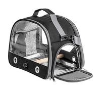 Bolsa de transporte de aves, jaula de viaje para loros | Viaje para llevar mascotas con perca y bandeja de pie, animales transpirables, accesorios de mascotas portátiles para veterinarios visitan comp