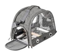 Bolsa de transporte de aviario - Transportín compacto para mascotas con percha y base fácil de limpiar, jaula de mochila de viaje para pequeños compañeros con plumas como periquitos, conures, cacatúas