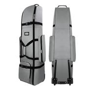 Bolsa de transporte de golf con ruedas: caja de equipaje de viaje plegable, cubierta de clubes de servicio pesado | Solución de engranaje de protección del organizador al aire libre, portadora de roda