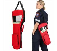 Bolsa de transporte de gran capacidad para exteriores, cilindro de oxígeno para exteriores, tela Oxford 1200D, bolsa cilíndrica de rescate de emergencia, se adapta a botellas M6 y M9 (rojo, 3 L)
