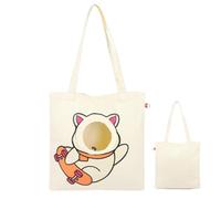 Bolsa de transporte de lona para mascotas, portátil, para gatos, bolsa de hombro para salir de compras al aire libre, camping, suministros para mascotas