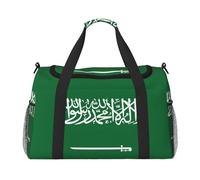 Bolsa de transporte de mano de gran capacidad con estampado de bandera de Arabia Saudita para mujer, plegable, para viajes en avión