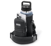 Bolsa de transporte de neopreno para botella de agua Yeti Rambler de 36 onzas con correa ajustable para el hombro, funda acolchada aislada con bolsillo extraíble para teléfono y almacenamiento de