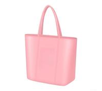 Bolsa de transporte de pesca impermeable con estructura plegable y sistema de asa reforzada para soporte de carga pesada (rosa, mediano)