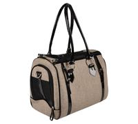 Bolsa De Transporte Flamingo Cilou Marrón 37x24x31cm Para Mascotas De Hasta 3kg