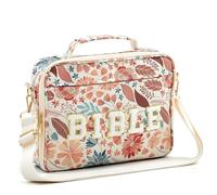 Bolsa de transporte floral para la Biblia, bolsa grande con cremallera y organizador de bolígrafos, elegante funda protectora para suministros de estudio, diarios y artículos esenciales diarios