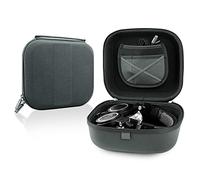 Bolsa de Transporte Linkidea para Auriculares Audio-Technica ATH-M50X y ATH-M20xBT, Funda rígida Protectora de Viaje con Espacio para Cable y Cargador, Gris Oscuro