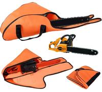 Bolsa de transporte naranja para motosierra, protección portátil, soporte impermeable para motosierra Stihl Husqvarna de 12 pulgadas, 14 pulgadas, 16 pulgadas, etc. Bolsa de almacenamiento