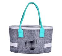 Bolsa de transporte ovalada hecha de bolsa de viaje de fieltro con asa para audiojugador, picnics y bolsa de mamá versátiles para la playa y organizador cosmético, riferimento alla