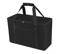 Bolsa de transporte para 56 bloques de madera grandes, organizador de almacenamiento con material de nailon impermeable y bolsillos externos para dados y marcadores