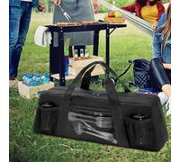 Bolsa de transporte para accesorios de parrilla compatible con herramientas estándar para barbacoa, incluyendo tenedores, pinchos, termómetros de carne y ayudas de limpieza