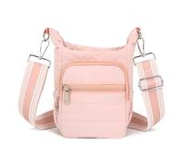 Bolsa de Transporte para Botella de Agua,Soporte para Botella de Agua con Correa,Bolsillo para teléfono,Portabotellas con Funda de Pajita,para Viajes,Camping (Rosa)