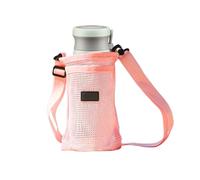 Bolsa de transporte para botellas de agua, funda de moda con cuerda ajustable para entrenamiento, compras, viajes por carretera, camping, viajes, senderismo, Pink, Refer to description