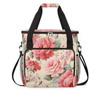 Bolsa de transporte para cafetera, bolsa de almacenamiento de viaje para máquina de café, compatible con K-Mini y K-Mini Plus, funda portátil de una sola porción para cápsulas K-Cup, ramo de rosas