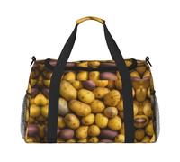 Bolsa de transporte para debajo del asiento con estampado de patatas, bolsa de viaje para gimnasio, bolsa de deporte, Negro -, Talla única