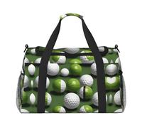 Bolsa de transporte para debajo del asiento con estampado de pelota de golf, bolsa de viaje para gimnasio, bolsa de deporte, Negro -, Talla única