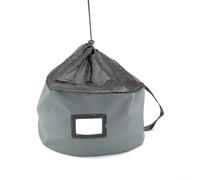 Bolsa de transporte para manguera de RV con capa interior de malla exterior impermeable y soporte frontal para tarjeta de nombre para configuración organizada de campamento (gris)