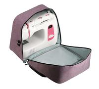 Bolsa de transporte para máquina de coser, bolsa de transporte acolchada de PVC | Bolsa protectora duradera para máquinas de coser estándar de Brother y Janome, morado, ver descripción, Ver