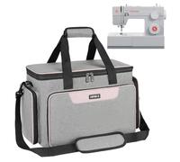 Bolsa de transporte para máquina de coser compatible con la mayoría de cantantes, hermanos, Janome, con múltiples bolsillos de almacenamiento, bolsa de viaje universal con correa para el hombro para