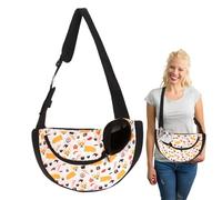 Bolsa de transporte para mascotas, bolsa pequeña para perros,Portamascotas portátil ligero ajustable - Eslinga para perros de malla transpirable, mochila de salida ventilada para caminar