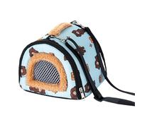 Bolsa de transporte para mascotas, diseño de tela Oxford de felpa corta, resistente al viento, impermeable, ventilada, bolsa de viaje para reptiles, erizos, chinchillas, conejos, lagartos, gecos