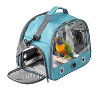 Bolsa de transporte para pájaros con bandeja de acero inoxidable y barra de pie, jaula de pájaros, caja de transporte para pájaros, bolsa de viaje para periquitos/pequeños animales, caja de transporte