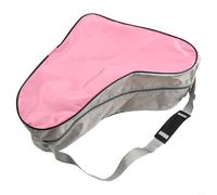 Bolsa de transporte para patines de hielo, diseño ligero con correa ajustable para el hombro y asa superior para mayor comodidad (rosa)