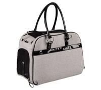 Bolsa De Transporte Para Perros Flamingo Cilou Justine Gris Claro/Negro, NUEVO